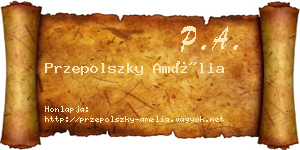 Przepolszky Amélia névjegykártya
